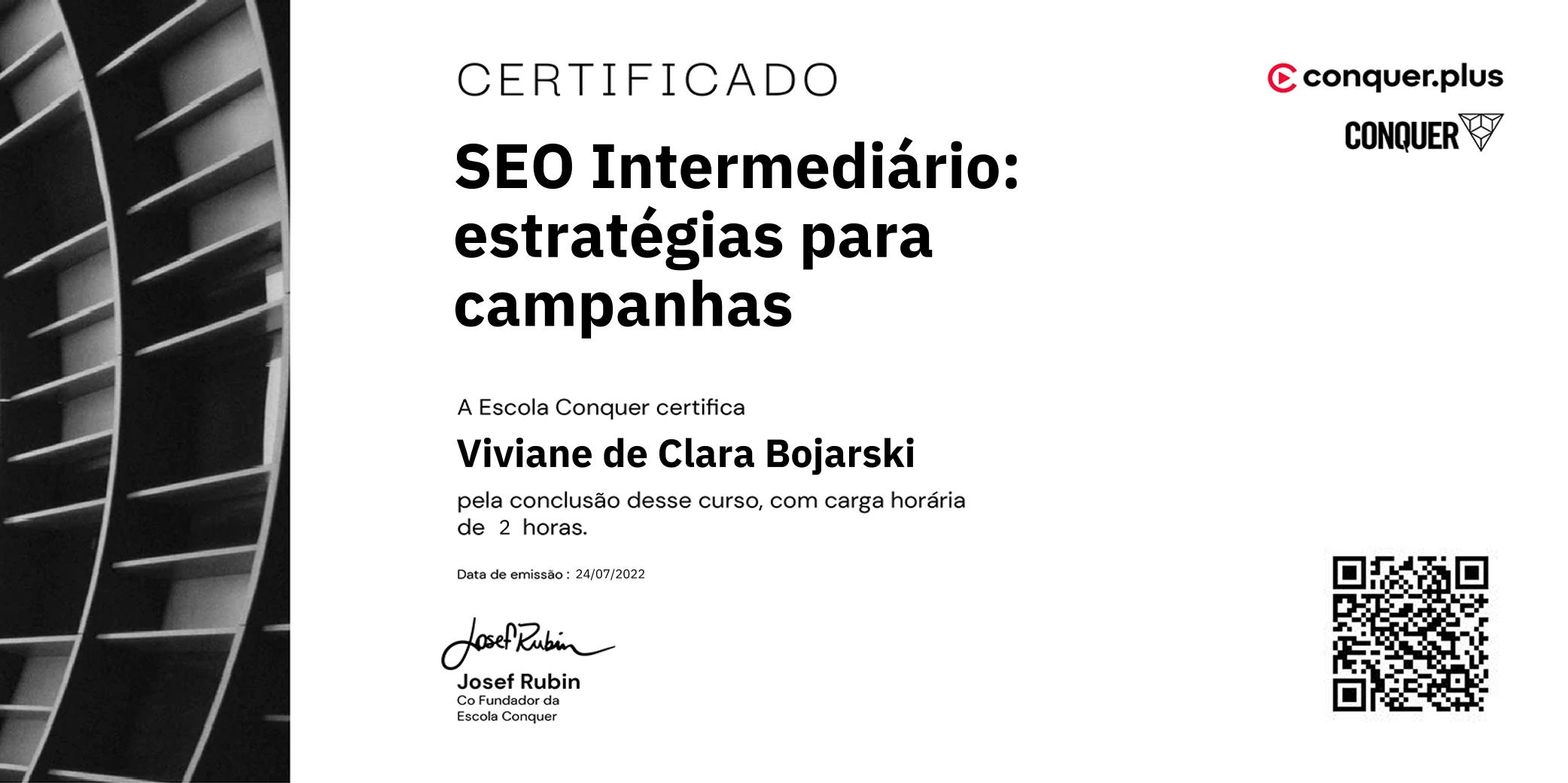 Certificado de SEO Intermediário: estratégias para campanhas
